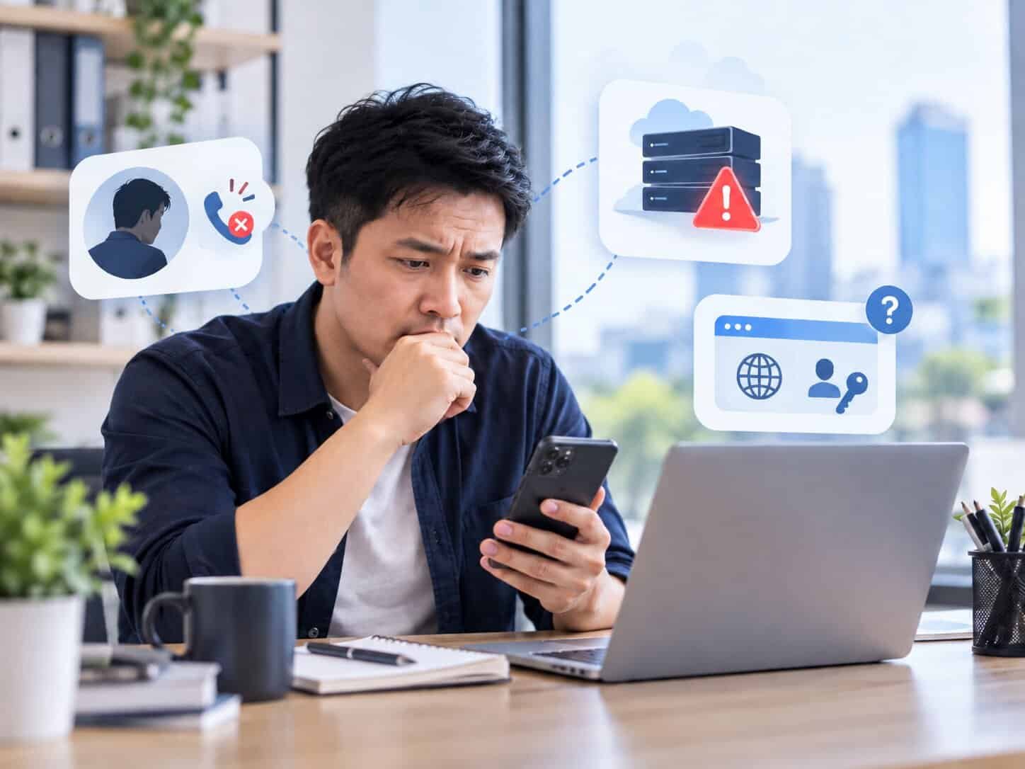 Business owner weighing up website quotes